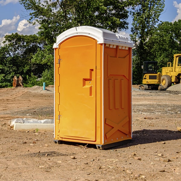 how often are the porta potties cleaned and serviced during a rental period in New Plymouth